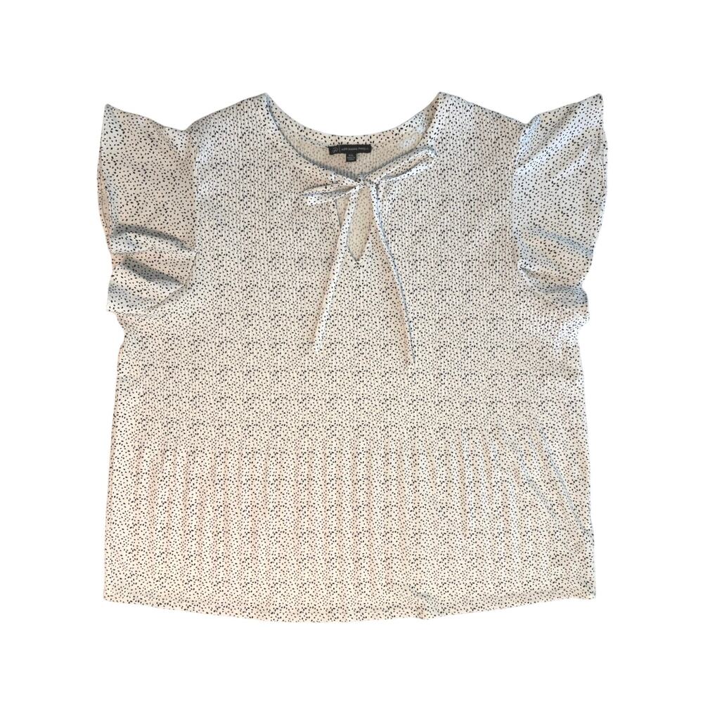 Adrianna Papell Accordion Pleat Blouse Womens Size XXL Feminine Work Church